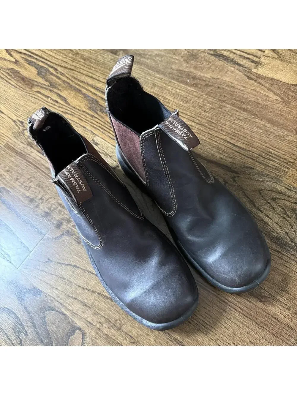 🥾 Blundstone 490 Work Series Chelsea Boots Brown Leather Slip-On Size 7
